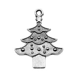 10pcs Christmas Tree Charms Antique Silver Jewelry Pendant Accessories