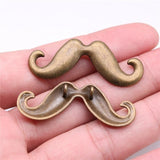 10pcs Antique Bronze Beard Charms for Jewelry Making