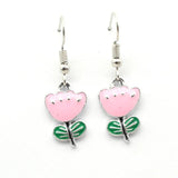 20Pcs Horseshoe Flower Charms Enamel Pendants for Jewelry Making
