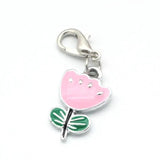 20Pcs Horseshoe Flower Charms Enamel Pendants for Jewelry Making