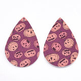 10 Pcs Halloween Teardrop Pendants Double Sided Charms for Jewelry Making