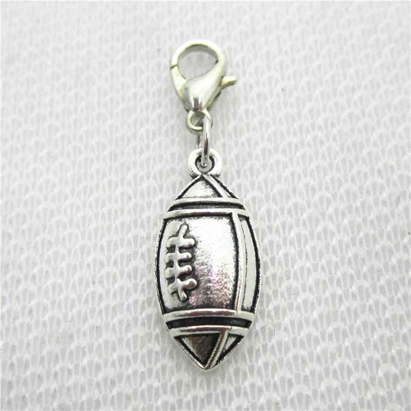 20pcs Football Charms Dangle Charms DIY Jewelry Pendants