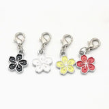 20Pcs Cherry Blossoms Enamel Charms for Jewelry Making
