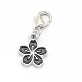 20Pcs Cherry Blossoms Enamel Charms for Jewelry Making
