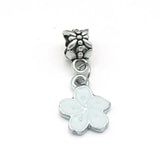 20Pcs Cherry Blossoms Enamel Charms for Jewelry Making