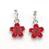 20Pcs Cherry Blossoms Enamel Charms for Jewelry Making