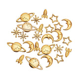 25Pcs Space Theme Alloy Epoxy Mold Cabochons Slime Charms for Jewelry Making