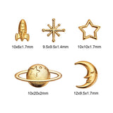 25Pcs Space Theme Alloy Epoxy Mold Cabochons Slime Charms for Jewelry Making