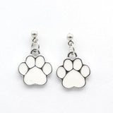20Pcs Dog Footprint Charms Enamel Pendants for Jewelry Making