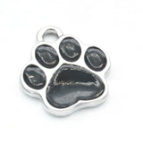 20Pcs Dog Footprint Charms Enamel Pendants for Jewelry Making