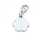 20Pcs Dog Footprint Charms Enamel Pendants for Jewelry Making