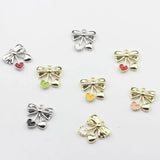 10pcs Zinc Alloy Bowknot Heart Cherry Enamel Charms for DIY Necklace Jewelry