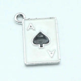 20Pcs Poker Aces Charms Enamel Pendants for Jewelry Making