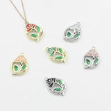 Enamel Flower Rose Charm 10pcs/lot DIY Necklace Making