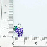 20pcs Enamel Grape Charms for Jewelry Making DIY Pendants Earrings Bracelets
