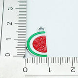20pcs/lot Watermelon Rhinestone Dangle Charms DIY Bracelet Jewelry Accessory