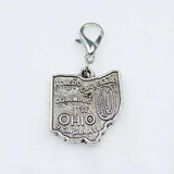 California State Map Dangle Charms Lobster Clasp DIY Pendant Bracelets