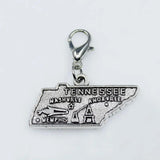 10pcs Colorado State Map Dangle Charms Lobster Clasp DIY Pendant Bracelets Charm