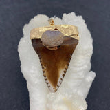 Coffee Acrylic Pendant with Natural Stone Crystal Inlay for DIY Holiday Jewelry