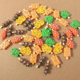 15pcs Mix Food Barbecue Resin Charms for Jewelry Making