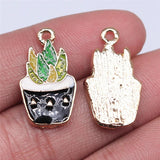 10pcs Succulents Charms DIY Jewelry Findings 22x13mm