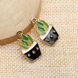 10pcs Succulents Charms DIY Jewelry Findings 22x13mm