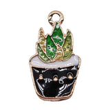 10pcs Succulents Charms DIY Jewelry Findings 22x13mm