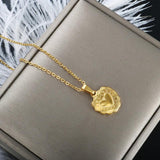 ZMFashion Lace Love Titanium Steel Pendant Jewelry