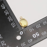 10Pcs Yellow Zircon Charms 18k Plated Pendant for Jewelry Making