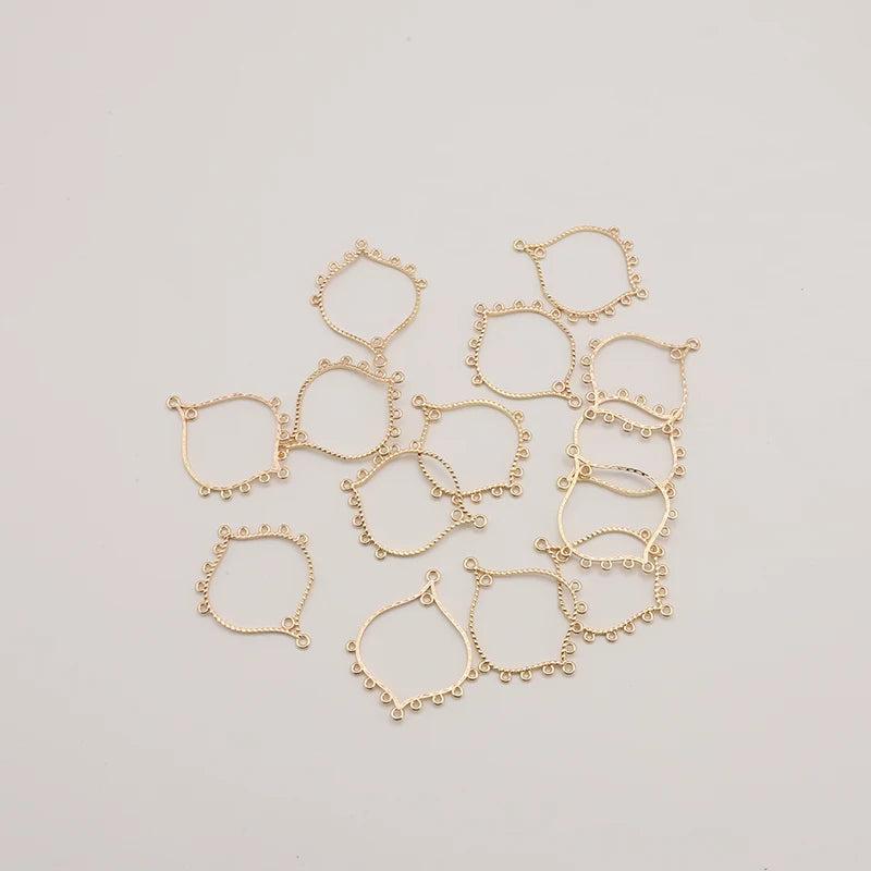 5Pcs Curved Pendant Charms Zinc Alloy Jewelry Diy Material Accessories