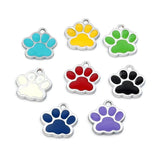 Enamel Dog Paw Print Charm Pendant for Jewelry Making DIY