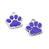 Enamel Dog Paw Print Charm Pendant for Jewelry Making DIY