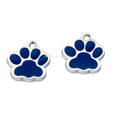 Enamel Dog Paw Print Charm Pendant for Jewelry Making DIY