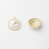 6pcs/lot Square Charms Crystal Inlaid DIY Jewelry Finding