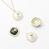 6pcs/lot Square Charms Crystal Inlaid DIY Jewelry Finding