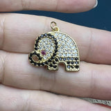 Metal Zircon Elephant Sea Shell Butterfly Pendants Charms for Jewelry Making