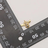 5PCS Bee Charm for Jewelry Making Earring Pendant Bracelet Necklace Accessories