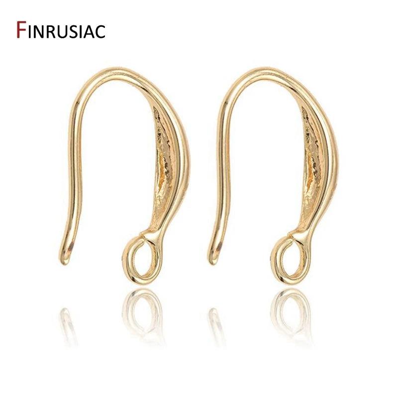 14k Plated Earring Hooks Brass Earwires DIY Findings
