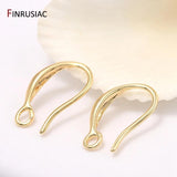 14k Plated Earring Hooks Brass Earwires DIY Findings