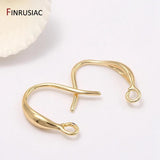 14k Plated Earring Hooks Brass Earwires DIY Findings
