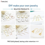 14k Plated Earring Hooks Brass Earwires DIY Findings