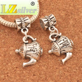 Tea Time Teapot Big Hole Beads Dangle European Bracelet Jewelry 12Pcs B397