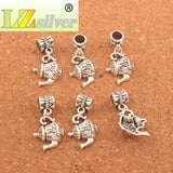 Tea Time Teapot Big Hole Beads Dangle European Bracelet Jewelry 12Pcs B397