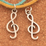 25Pcs Treble G Clef Note Charms Pendants for Jewelry DIY