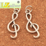 25Pcs Treble G Clef Note Charms Pendants for Jewelry DIY
