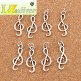 25Pcs Treble G Clef Note Charms Pendants for Jewelry DIY