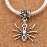Spider Charm Beads Tibetan Silver 19x25mm 18pcs Zinc Alloy Metal