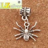 Spider Charm Beads Tibetan Silver 19x25mm 18pcs Zinc Alloy Metal