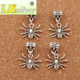 Spider Charm Beads Tibetan Silver 19x25mm 18pcs Zinc Alloy Metal