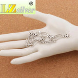 Slim Lady Cat Spacer Charm Beads Tibetan Silver Jewelry Finding L1162
